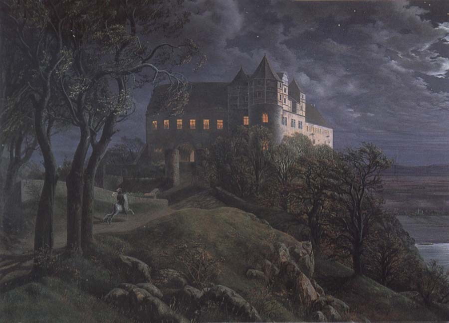 Oehme, Ernst Ferdinand Burg Scharfenberg by Night